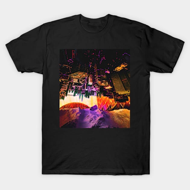 Big Upside Down City T-Shirt by Frajtgorski